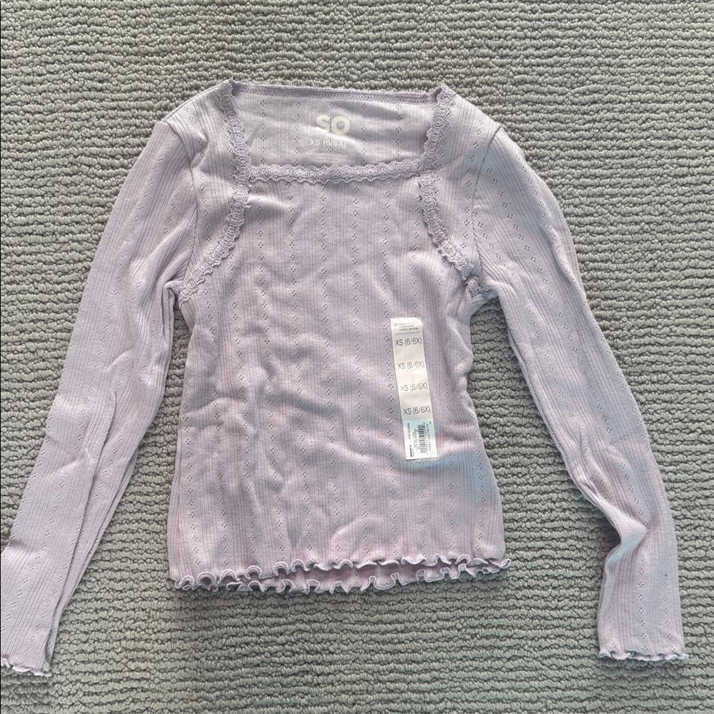 SO Light Purple Knit Top